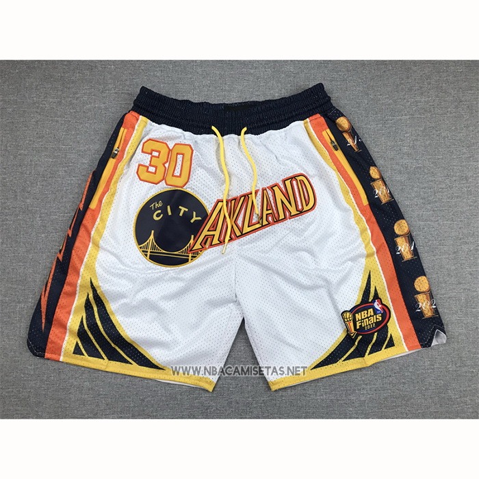 Pantalone Golden State Warriors Stephen Curry 2022 NBA Finals Blanco